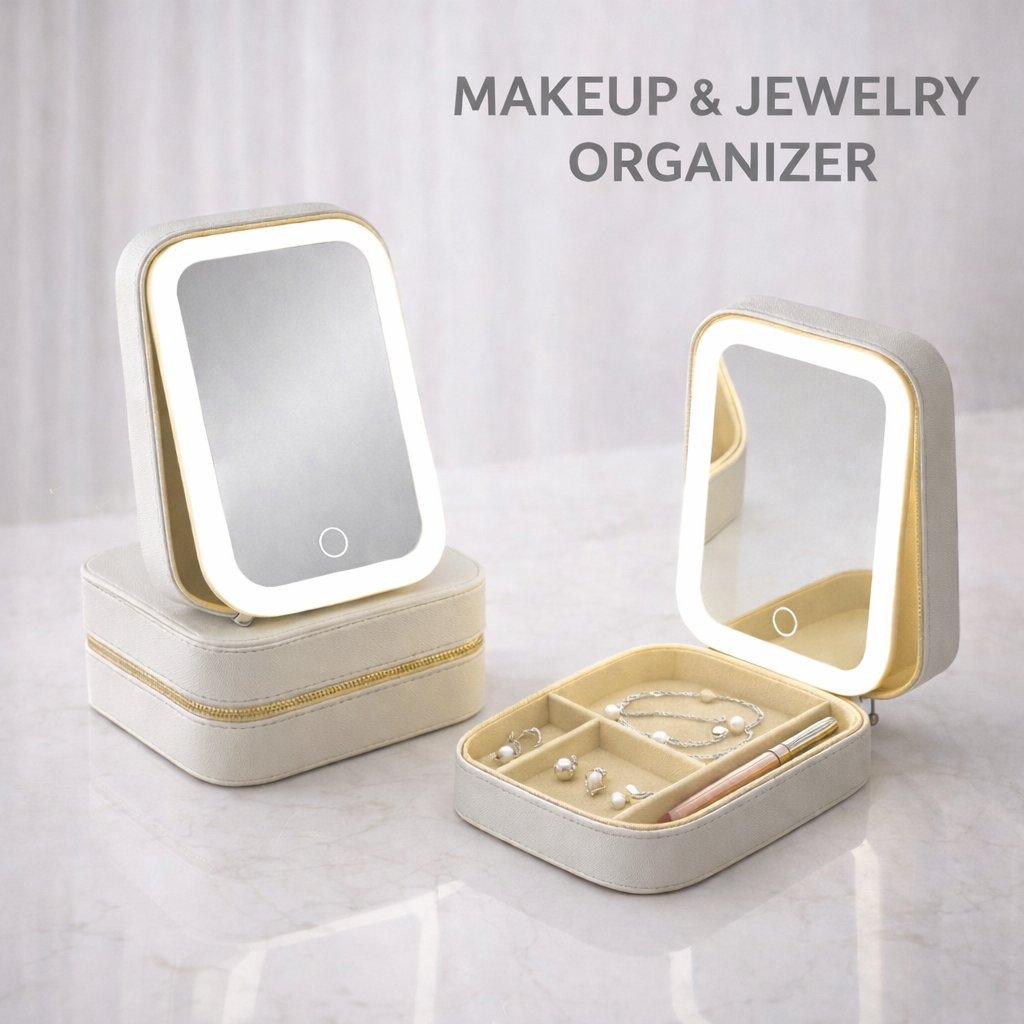 Compact Jewelry Organizer with Light